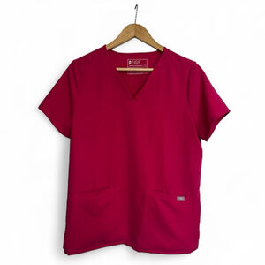FIGS Technical Collection Casma Scrub Top M Raspberry Pink